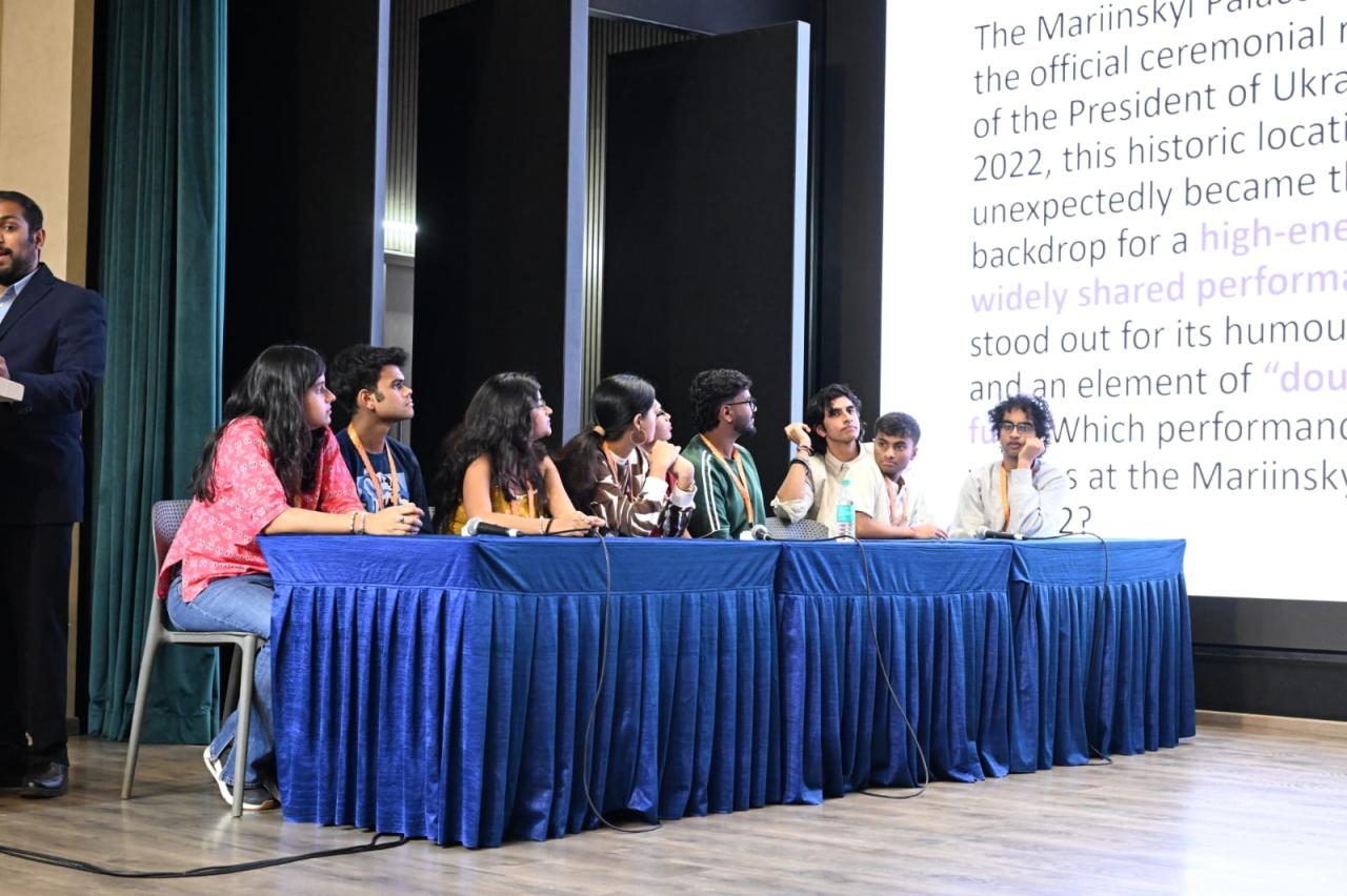 Quiz panel on stage